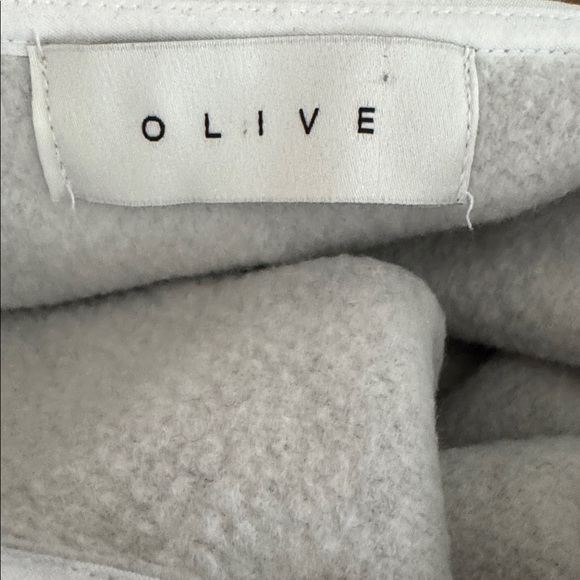 OLIVE Layered Collar Fleece Sweatshirt, Grey OS - Picture 9 of 12